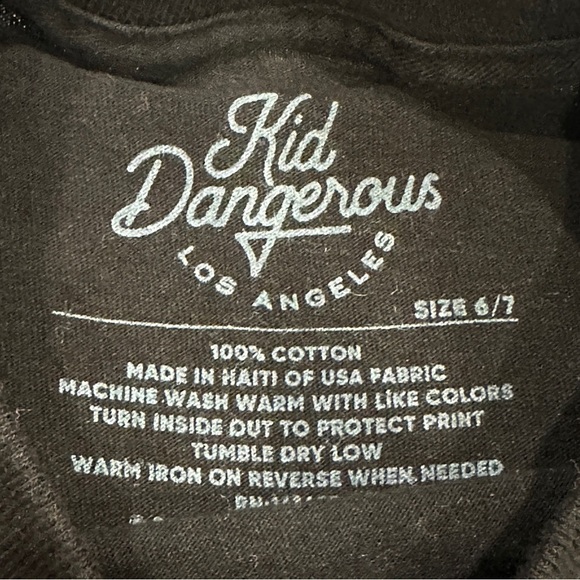 NWT Kid Dangerous Kids Astronaut Pizza Black Graphic T-shirt - Picture 3 of 4